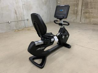 Life Fitness Model 95RS Life Cycle Recumbent Bike c/w Programmed Workouts & Touchscreen Display. S/N APB118425  (HIGH RIVER YARD)