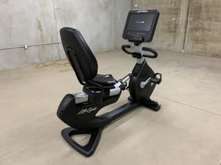 Life Fitness Model 95RS Life Cycle Recumbent Bike c/w Programmed Workouts & Touchscreen Display. S/N APB116152  (HIGH RIVER YARD)