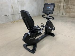 Life Fitness Model 95RS Life Cycle Recumbent Bike c/w Programmed Workouts & Touchscreen Display. S/N APB116151  (HIGH RIVER YARD)