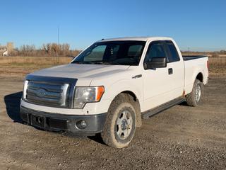 2011 Ford F150 XLT 4x4 Extended Cab Pick Up c/w 5.0L V8, A/T, AC, Rear Seats Removed For Custom Tool Chest, 245/70R17 Tires, Showing 214,823Kms, VIN 1FTFX1EF5BFC67840 (HIGH RIVER YARD)