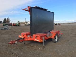 2003 Northstar Crown S/A Tow-Behind Construction Sign/Arrow Board c/w Jack Stands, Solar Panels, Storage Bins, Crown Control Box, 7-Ton Pintle Hitch, VIN 2LP5303013I010159  (HIGH RIVER YARD)