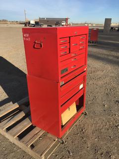 10-Drawer And 5-Drawer Gray Tool Box, Contents Included: 0-6in Micrometer Set, Disston My Buddy Tool Box, Metal Snips, 4pc Nut Splitter, Oil Filter Wrenches, Rockford Allen Keys, Screw Drivers, Wrench Tips, And More  (HIGH RIVER YARD)