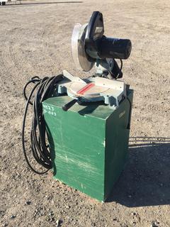 Delta Model 36-220C T2 10in Compound Miter Saw, Double Insulated, 115V, 15A, 60Hz c/w Portable Stand And Approx. 20-30ft Extension Cord  (HIGH RIVER YARD)