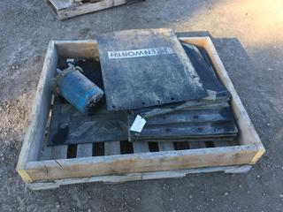 Pallet of Semi Mud Flaps And Compressor Reservoir  (HIGH RIVER YARD)