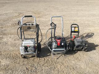 (3) Pressure Washers c/w Briggs & Stratton 550E 140cc w/ Wand, Mack 6.5HP 3000 PSI 4-Stroke And Powerjet 1000 PSI 5HP  *Note: Does Not Run*  (HIGH RIVER YARD)