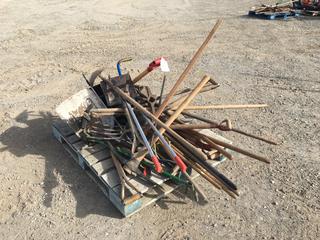 Assorted Shovels, Pick Axes, Hedge Trimmers And More  (HIGH RIVER YARD)