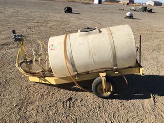 Tow Behind Sprayer w/ 110 Gallon Poly Tank, 124A Strainer, 1/2in Hose, Rated for 120 PSI  (HIGH RIVER YARD)