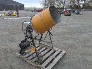 Portable Concrete Mixer w/ Franklin 1/2HP Electric Motor, Single Phase, 115/230V, 60Hz, Thermally Protected  (HIGH RIVER YARD)