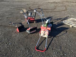 Toro Snow Pup, (2) Noma Turbo Shovels, Sunbeam Snow Thrower And MTD 21in Snow Blower  (HIGH RIVER YARD)