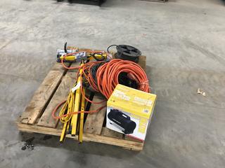 Assorted Extension Cords, Heaters, Work Lights, Reddy RC100F Heater And Duracraft Turbo Electric 5120 BTU Heater  (HIGH RIVER YARD)