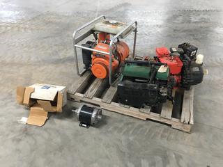 Kubota A3500 Generator, Powermate PM1500 Generator, Homelite 5HP Water Pump, 3HP Briggs & Stratton Motor And Emerson 1/2HP Motor  (HIGH RIVER YARD)