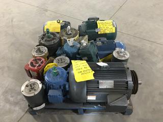 (14) Assorted Industrial Motors, Including Baldor, Lincoln Electric, Quantis And More  (HIGH RIVER YARD)