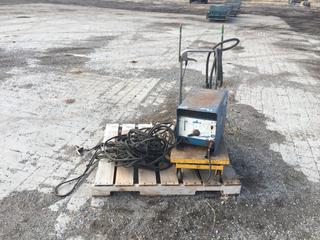 Miller Thunderbolt 225 Welder on Cart *Note: Cords Damaged, Unknown Working Condition* (HIGH RIVER YARD)