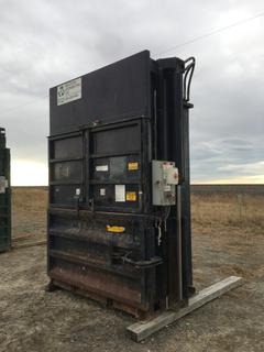 Cardboard Baler Compactor Model TD7242, 480V, 20hp, 23.2A, 60Hz, S/N 09002612, Approximately 11ft H x 8ft 4in W x 5ft L (HIGH RIVER YARD)