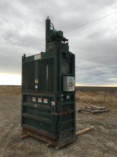  Cardboard Baler Compactor Model B60, 480V, 3-Phase 60Hz, 15hp, 17A, S/N B105, Approximately 4ft W x 6ft L x 13-1/2ft H (HIGH RIVER YARD)