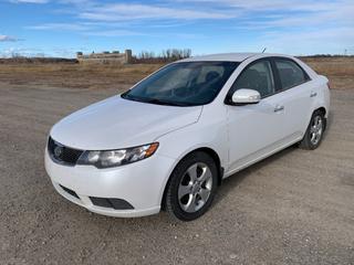 2010 Kia Forte EX Sedan c/w 2.0L, A/T, AC, 205/55R16 Tires, Showing 279,312Kms, VIN KNAFU4A21A5306230 (HIGH RIVER YARD)