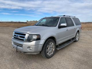 2012 Ford Expedition EL Limited 4x4 SUV, 5.4L V8, A/T, AC, Leather, Sunroof, 275/55R20 Tires, Showing 262,269Kms, VIN 1FMJK2A55CEF55243 *Note: Engine Light On* (HIGH RIVER YARD)