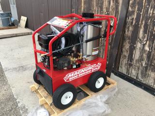 Unused Magnum 4000 Series Hot Pressure Washer w/ 15HP Engine, Electronic Ignition, 3.5 GPM @ 4000 PSI, 12V, S/N 244441 PL#5185  (HIGH RIVER YARD)