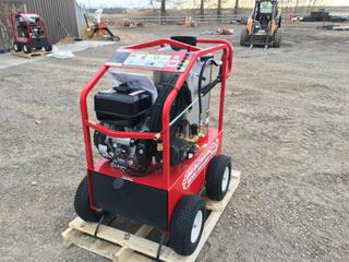 Unused Magnum 4000 Series Hot Pressure Washer w/ 15HP Engine, Electronic Ignition, 3.5 GPM @ 4000 PSI, 12V, S/N 244440 PL#5187  (HIGH RIVER YARD)