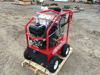 Unused Magnum 4000 Series Hot Pressure Washer w/ 15HP Engine, Electronic Ignition, 3.5 GPM @ 4000 PSI, 12V, S/N 244442 PL#5188  (HIGH RIVER YARD)