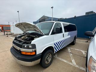 2008 Chevrolet Express 4X2 Van c/w 6L Vortec, A/T And Partition Kit. Showing 145,958kms. VIN 1GAHG39K781187692 (LOCATED OFFSITE @ Fort McMurray Airport, 547 Snow Eagle Drive, Fort McMurray, AB, For More Information Contact Tony @ 780-935-2619)