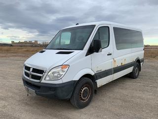 2009 Dodge 2500 Sprinter 10 Passenger Van c/w 154HP Mercedes-Benz OM642LA Diesel, A/T, AC, 245/75R16 Tires, Showing 135,075Kms, VIN WDWBE745195359539. (HIGH RIVER YARD)