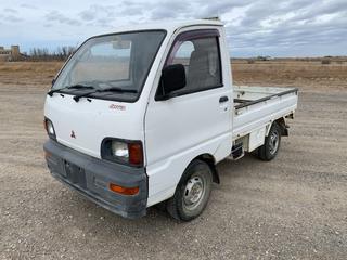 Mitsubishi Minicab TD AWD Mini Pick Up c/w 657CC Engine, 5-Speed, RH Drive, Fold Down Box Sides, 155/80R12 Tires, Showing 47,325Kms, Chassis Number/VIN U42T-0322469 *Out of Provence Vehicle* (HIGH RIVER YARD)