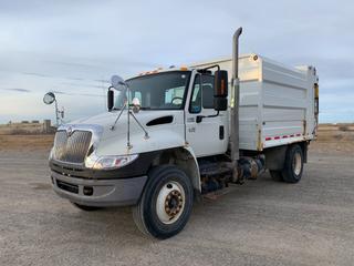 2006 International 4400 SBA S/A Refuse Truck c/w 260HP DT466, A/T, Dual Steering, Haul-All HA21R Side Load Rear Dump Box, 33,000 GAWR, 12,000 Front And 21,000 Rear Axle, 535WB, 295/75R22.5 Tires, Showing 250,137Kms, 32,802 Hrs, VIN 1HTMKAANX6H213871 (HIGH RIVER YARD)