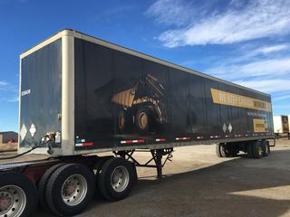 2013 Wabash 53ft T/A Van Trailer c/w A/R Susp., GVWR: 68,000lbs, 295/75R22.5 Tires, VIN 1JJV532D1DL753718 (HIGH RIVER YARD)