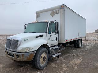 2007 International 4400 SBA S/A Van Body Truck c/w International DT466, 33,000 GVWR, 12,000 Front And 21,000 Rear GAWR, 645 WB, 11R22.5 Tires, Cannot Verify Mileage, VIN 1HTMKAANX7H525903 Note: *Does Not Run* (HIGH RIVER YARD)