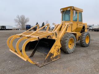 Deere 444 Wheel Loader c/w Deere 2240, 87in Bucket w/Grapple, 15.5-25 Tires, Showing 1517Hrs, PIN 444-309337T (HIGH RIVER YARD)