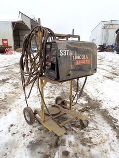 Lincoln Electric LN-25 Pro 15-110V Wire Feeder c/w Stand. SN U1110108774 *Note: Working Condition Unknown* **THIS ITEM IS LOCATED @ 5107 67 ST, LLOYDMINSTER, AB FOR MORE INFO CONTACT JASON  @780-870-0193**