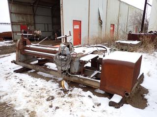 14ft Skid Mtd. 600V Plate Bender w/ 76in Plate Roller Size And Double Foot Pedal **THIS ITEM IS LOCATED @ 5107 67 ST, LLOYDMINSTER, AB FOR MORE INFO CONTACT JASON  @780-870-0193**