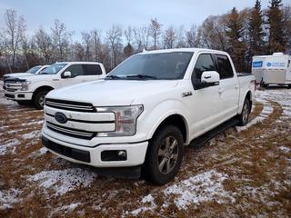 2018 Ford F150 Lariat Sport 4X4 Crew Cab Short Box Pickup c/w 3.5L V6 Eco Boost, A/T, Tonneau Cover, Headache Rack And 275/65R18 Tires. Showing 6612hrs, 363,169kms. VIN 1FTEW1EGXJFB76018 **THIS ITEM IS LOCATED IN NORTH WEST EDMONTON, FOR MORE INFO CONTACT TONY @ 780-935-2619**