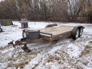 2016 Double A Trailer 16ft X 7ft T/A Car Hauler c/w Bulldog 4400lb Winch, 2 5/16 Ball Hitch, 5ft Ramps And ST235/80R16 Tires. VIN 2DAEC4272GT017707 **THIS ITEM IS LOCATED IN NORTH WEST EDMONTON, FOR MORE INFO CONTACT TONY @ 780-935-2619**