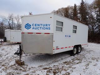 2013 Forks RV Inc. 22ft T/A Office Trailer c/w 9960lb GVWR, 4400lb GAWR, 110/125/250V, 2 5/16 Ball Hitch, Couch, (2) Office Chairs, Assorted Supplies And ST235/80R16 Tires. VIN 1F9SLB220DS217166 **THIS ITEM IS LOCATED IN NORTH WEST EDMONTON, FOR MORE INFO CONTACT TONY @ 780-935-2619**