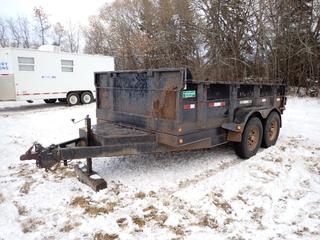 2009 Trail Pro Trailer Mfg. 12ft T/A Dump Trailer c/w 6350kg GVWR, 3175kg GAWR, 2 5/16 Ball Hitch And ST235/80R16 Tires. VIN 2T9DC22739T166429 **THIS ITEM IS LOCATED IN NORTH WEST EDMONTON, FOR MORE INFO CONTACT TONY @ 780-935-2619**