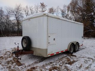 2009 Cargo Mate T/A Enclosed Trailer c/w Hotsy Hot Water Pressure Washer w/ 16hp Vanguard Briggs & Stratton Gas Engine, (2) Hose Reels, Tank, Champion 224cc Gas Generator, 6000 GVWR, 2 5/16 Ball Hitch And ST235/80R16 Tires. VIN 5NHUBL6229T422513 **THIS ITEM IS LOCATED IN NORTH WEST EDMONTON, FOR MORE INFO CONTACT TONY @ 780-935-2619**