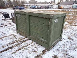 7ft X 4ft X 4ft Westcoast Crates Mfg. Wooden Crate c/w (2) Shop Carts, Hand Truck, Furniture Dollies, (2) Rolls Of Wrapping Paper And Assorted Supplies **THIS ITEM IS LOCATED IN NORTH WEST EDMONTON, FOR MORE INFO CONTACT TONY @ 780-935-2619**