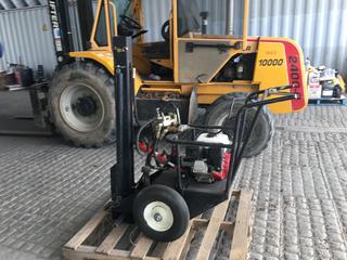 Hydraulic Post/Pile Puller with 1.5in Bore x 6, 163cc Honda Engine and 4.80-4.00-8 Tires, S/N GC02-7897010 (HIGH RIVER YARD)