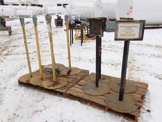 Qty Of Posts And Sign Bases **THIS ITEM IS LOCATED @ 5107 67 ST, LLOYDMINSTER, AB FOR MORE INFO CONTACT JASON @780-870-0193**