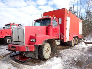 2004 Western Star T/A Fluid Truck c/w Detroit Series 60 7L Diesel, Allison A/T, 70,000lb GVWR, 20,000lb Fronts, 25,000lb Rears, Wabash 26ft Storage Body, (6) Hose Reels, (2) 4ft X 3ft X 70in Liquid Storage Tanks, 248in WB, 385/65R22.5 Front And 11R24.5 Rear Tires. Showing 10,289hrs. VIN 5KKHASCGX4PM21224 *Note: Running Condition Unknown, Dash Dismantled, Unable To Verify Mileage, No Key, Front Tire Flat*