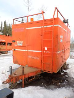 Alberta Mobile Lighting 2X350-8kw T/A 12ft Hot Box Trailer c/w 220V,(2) ICE OHV-350 Indirect Fired Heaters, Isuzu 3CD1-GZG01 1.49L Diesel, Pintle Hitch And 8-14.5MH Tires. Showing 49,476hrs. SN 1001. *Note: Working Condition Unknown, (2) Flat Tires, Buyer Responsible For Removal, No VIN, Bill Of Sale Only*