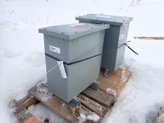 (2) Hammond 600V 15kva 3-Phase Dry Transformers