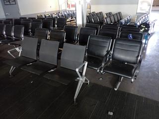 Qty Of (3) Rows w/ 3-Chairs c/w (2) Rows w/ 4-Chairs And Table *Note: Buyer Responsible For Removal* (LOCATED OFFSITE @ Fort McMurray Airport, 547 Snow Eagle Drive, Fort McMurray, AB)