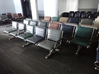 Qty Of (3) Rows w/ 5-Chairs c/w (4) Rows w/ 6-Chairs *Note: Buyer Responsible For Removal* (LOCATED OFFSITE @ Fort McMurray Airport, 547 Snow Eagle Drive, Fort McMurray, AB)