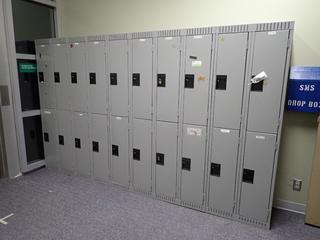 Qty Of Storage Lockers *Note: Bolted To Wall, Buyer Responsible For Dismantle And Removal* (LOCATED OFFSITE @ Fort McMurray Airport, 547 Snow Eagle Drive, Fort McMurray, AB, Removal By Appointment Only Contact Jeff @ 780-220-6054)
