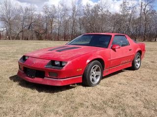 1988 Chevrolet Camaro Z28-IROC-Z 2-Door Sedan c/w 5.7L Turbo Port Injection, V8 Gas,  A/T And 245/50R16 Tires. Showing 292,957kms. VIN 1G1FP2182JL150805 **Out Of Province, Previously Registered In BC** **Located In Edmonton**