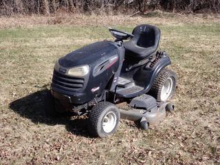 Craftsman Model GS6500 Lawn Tractor c/w Kohler Courage 27 Engine And 54in Cutting Deck. Showing 122hrs. SN 062706B001203 *Note: Runs, Requires New Fuel Pump* **Located In Edmonton**
