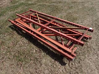 Qty Of Pallet Racking Includes: (4) 10ft X 30in Uprights And (2) 8ft Crossbeams **Located In Edmonton**